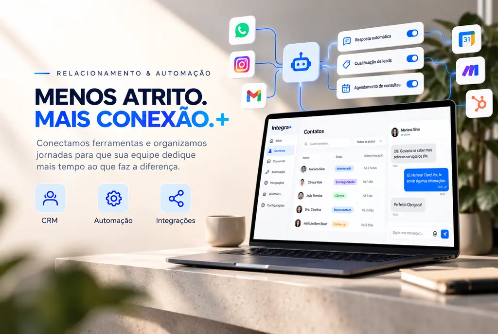 Composição abstrata de formas conectadas